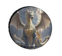 Dragon Purple Moon Universal Tire Cover Replacement Oxford Fabric Waterproof Wheel Protector for SUV Truck RV Camper Dust Snow Sun Protection 24