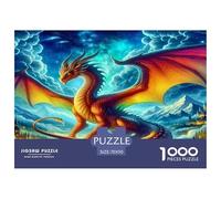 Dragon Puzzle Game Gifts for Men Women 1000 Piece - Dragon Wings Mountain Majestic Mythical The Whole Family Activity for Home Wall Decor70x50cm/1000pcs