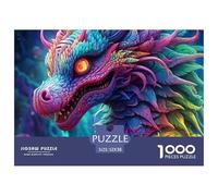 Dragon Puzzles 1000 Pieces for Adults Jigsaw Divine Dragon Puzzle Educational Games Beautiful Decoration Challenging Colourful A Unique100% Recvcled Cardboard52x38cm/1000pcs