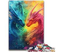 Dragon Puzzles for Adults 1000 Pieces,Staycation Kill Time Every Piece Is Unique - Challenging Family Fun Game (38x26cm)