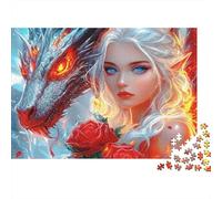 Dragon Queen Fantasy_2 1000pc Jigsaw As Interlocking Puzzles Jigsaw Puzzles That Are Impossible Hard Difficult Challenging for Home Decor Hobby 38x26cm/1000pcs