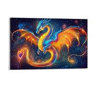 Dragon Quest Art - Modern Giclee Canvas Prints Landscape Pictures Artwork Paintings on Canvas Wall Art for Home Office Decorations 08x12inch(20x30cm)