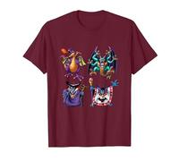 Dragon Quest I & II HD-2D Remake Boss Monsters T-Shirt, Men, Burgundy, Medium