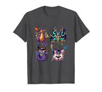 Dragon Quest I & II HD-2D Remake Boss Monsters T-Shirt, Men, Dark Heather Grey, 4X-Large