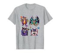 Dragon Quest I & II HD-2D Remake Boss Monsters T-Shirt, Men, Heather Grey, 4X-Large