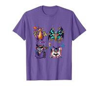 Dragon Quest I & II HD-2D Remake Boss Monsters T-Shirt, Men, Purple Heather, X-Large