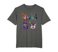Dragon Quest I & II HD-2D Remake Boss Monsters T-Shirt, Men's Big and Tall, Asphalt Grey, 4X Tall