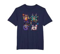 Dragon Quest I & II HD-2D Remake Boss Monsters T-Shirt, Men's Big and Tall, Navy Blue, 2X Tall