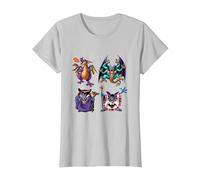 Dragon Quest I & II HD-2D Remake Boss Monsters T-Shirt, Women, Silver Grey, Large