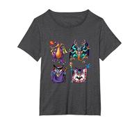 Dragon Quest I & II HD-2D Remake Boss Monsters T-Shirt, Women's Plus, Dark Heather Grey, 2X