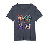 Dragon Quest I & II HD-2D Remake Boss Monsters T-Shirt, Women's Plus, Heather Blue, 3X