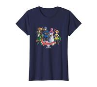 Dragon Quest I & II HD-2D Remake Heroes Art T-Shirt, Women, Navy Blue, Large