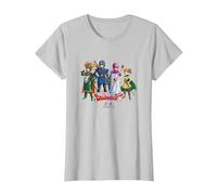 Dragon Quest I & II HD-2D Remake Heroes Art T-Shirt, Women, Silver Grey, Medium