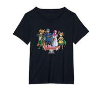 Dragon Quest I & II HD-2D Remake Heroes Art T-Shirt, Women's Plus, Black, 4X