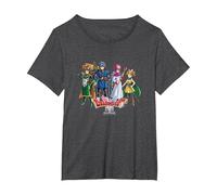 Dragon Quest I & II HD-2D Remake Heroes Art T-Shirt, Women's Plus, Dark Heather Grey, 2X
