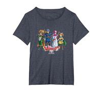 Dragon Quest I & II HD-2D Remake Heroes Art T-Shirt, Women's Plus, Heather Blue, 4X
