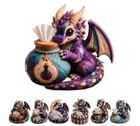 Dragon Quilted Tissue Box Cover DIY Sewing Kit for Beginners, Dragon DIY Patchwork Design, Home Decor, Hobby Craft Kit, Handmade Project Gifts (Multicolor-C)