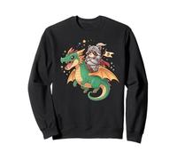 Dragon Raccoon Knight Animal Medieval Ren Faire Graphic Sweatshirt