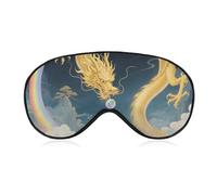 Dragon Rainbow Bridge Sleep Mask for Women Men, Soft Eye Mask with Adjustable Strap for Sleeping, Light Blocking Travel Blindfold for Nap Comfortable Eye Cover for Home Office