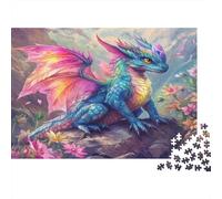 Dragon - Rainbow Colored Fur Jigsaw Puzzles. 1000pcs (75x50cm) Whimsical Challenge Toy for Educational Games Gifts