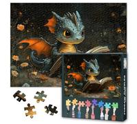 Dragon Read and Study 1000 Piece Puzzles for Adults - Dragon - Jigsaw Puzzles for Adults 1000 Piece Library Educational Games Colorful Puzzle for Home Decoration Puzzle Size: 20x27 Inch