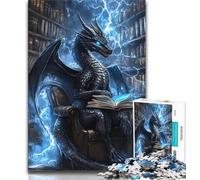 Dragon Reading A Book 1000 Piece Jigsaw Puzzles for Teenagers,Decompressing Intellectual Educational Toy Great Gifts And Toys (38x26cm)