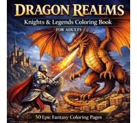 Dragon Realms: Knights & Legends Coloring Book For ADULTS