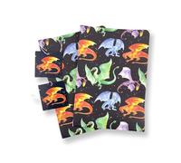 Dragon Recycled and Recyclable Gift Wrapping Paper - 2 sheets and 2 strung gift tags - Birthday - Christmas - crafting