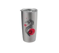Dragon Red Circle Fire Ball Stainless Steel Insulated Tumbler
