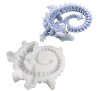 Dragon Resin Mold - Detailed Silicone Casting Form, Flexible 3D Sculpture Mold, Multi-Purpose Craft Supply | Candle for Artistic Projects, Clay Modeling, Epoxy Pouring, Creative Cake Decoration