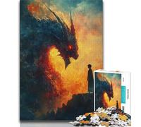 Dragon Rider Puzzles 1000 Pieces for Teenagers,Help The Brain Exercise Addictive Toys to Cultivate Patience Great Gift (75x50cm)