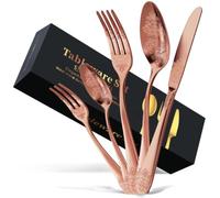 DRAGON RIOT Cutlery Set for 6 People, Stainless Steel Knife Fork Spoon Set | Mirror Polished Tableware Rose Gold Set, Ideal for Home, Party and Restaurant