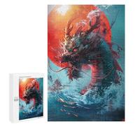 Dragon Rising from Water Puzzle 1000 Teile Schwer Puzzle Spielzeug Lernspiel Impossible Herausforderungsspielzeug Für Erwachsene Kinder 1000 PCS