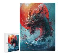 Dragon Rising from Water Puzzle 1000 Teile Schwer Puzzle Spielzeug Lernspiel Impossible Herausforderungsspielzeug Für Erwachsene Kinder 500 PCS