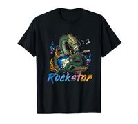 Dragon Rock star Guitar Rockin' music singer Tee T-Shirt