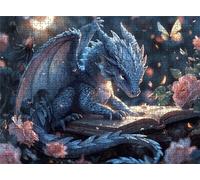 Dragon Rose Puzzle - 3000 Piece Jigsaw Puzzles for Adults - The Back Features Printed Letter Guides - The Pieces fit Together Snugly - Wooden Puzzles for Adults - Gifts Family 48.0 X 31.9 Inch s7h-818