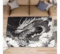 Dragon Runner Rug for Hallway, China Dragon Runner Rug 120x170cm, Fantasy Creature Bedside Rugs Washable & Non Slip Carpet for Home Decor