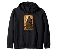 Dragon Samurai Art Japanese Vintage Zip Hoodie