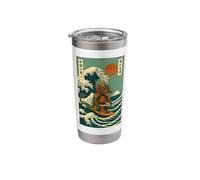 Dragon Samurai Surfing Japanese Wave Stainless Steel Insulated Tumbler