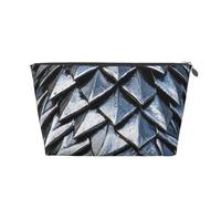Dragon Scale Armor Leather Travel Makeup Bag-Waterproof Cosmetic Pouch