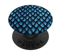 Dragon Scale Blue PopSockets PopGrip: Swappable Grip for Phones & Tablets