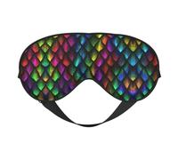 Dragon Scale Double Sided Sleep Mask Soft Comfortable Light Blocking Eye Cover for Night Rest