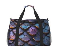 Dragon Scale Print Ample Space Travel Duffle Bag Carry On Tote 19.7x13x10.2 in Stylish Tote for Gym