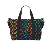 Dragon Scale Print Gym Bag for Women, Weekender Overnight Bag,Personal Item Bag, Shoulder Bag for Women Men,One Size
