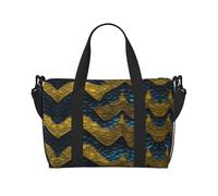 Dragon Scale print Gym Bag for Women, Weekender Overnight Bag,Personal Item Bag, shoulder Bag for Women Men, Black, One Size