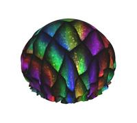 Dragon Scale Print Lightweight Shower Cap for Women and Men Reusable hat Soft hat and Bath Hair Cap