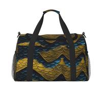 Dragon Scale Print Travel Hand Travel Bag Weekender Overnight Carry On Tote Foldable Crossbody Bag