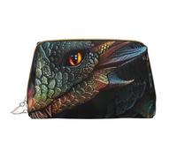 Dragon Scale Printed Makeup Bag for Women Portable Leather Make up Bag Travel Zipper Cosmetic Bags Organizer