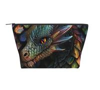 Dragon Scale Printed Travel Makeup Bag Trapeze Cosmetic Bag Makeup Case Toiletry Bag Organiser for Women