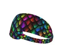 Dragon Scale Printing Elastic Sports Headband With Stretch Band Perfect For Helmets Running Cycling Gym Workouts​